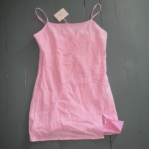 FREE PEOPLE pink mini casual dress ****NEVER WORN WITH TAGS*** size small